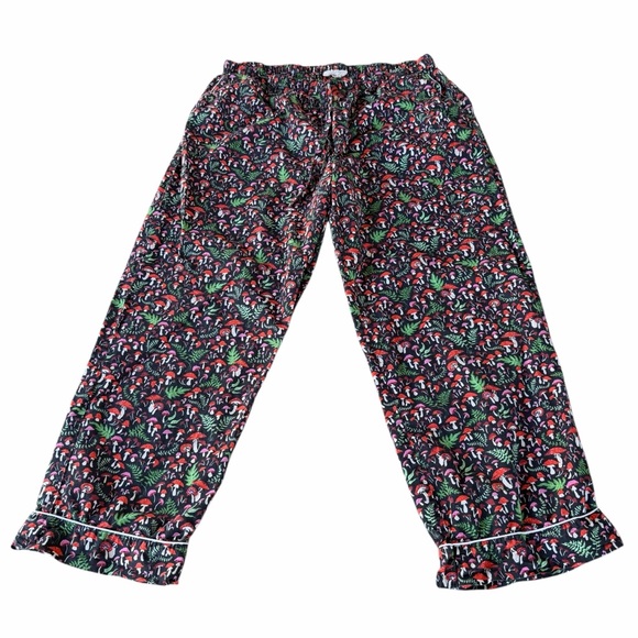 PrintFresh Toadstool Mushroom Print 3-Piece Pajama Set Organic Cotton Large GUC - Picture 6 of 10